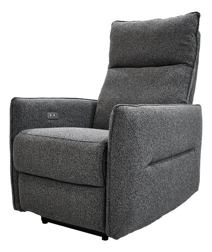 Sillón Reclinable Eléctrico En Tela Sofisticado Color Gris