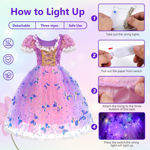 Frieet Vestido De Princesa Para Niñas, Vestido De Princesa I