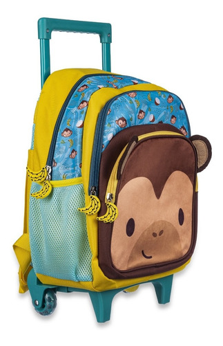 Mochila Carro Jardin Mono Talbot Jungle Carita 3 Cierres Kid