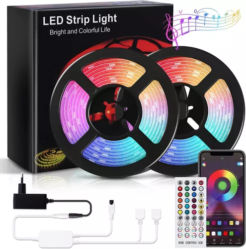 Fita Led RGB 5050 5M Bluetooth Controle e Fonte - 81372 Arco Iris Led -  ARCO ÍRIS LED