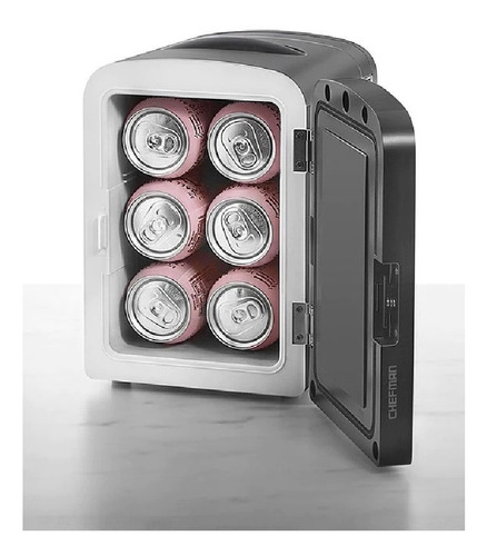 Mini Refrigerador Portatil C/ Espejo Rj48-m-black Chefman