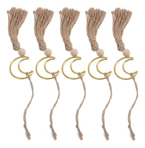 Adorno De Borla Con Forma De Luna De Home, 5 Piezas, Decorac