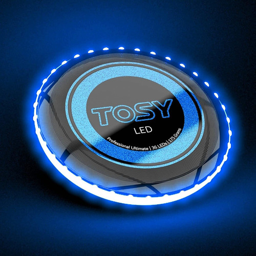 Frisbee Tosy 36 Led Azul Professional Ultimate 175 Gramos