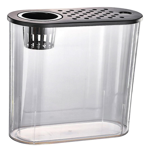 Aquário De Mesa Resistente Com Tampa Mini Tampa Preta