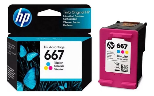 Cartuchos Hp 667 Originales De Tinta Negra Y Color Imp 2374