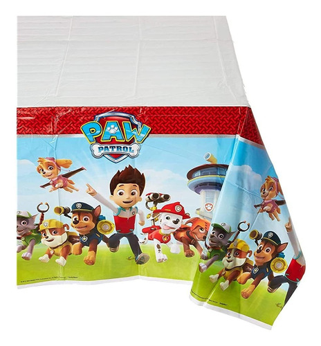 Cubierta De Mesa Plástica Amscan Paw Patrol 54 X 96