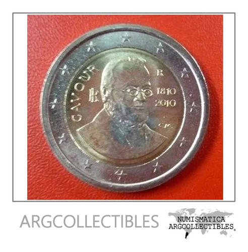 Italia Moneda Bimetálica Conte Di Cavour  2 Euros 2010