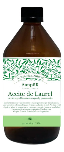 Aceite De Laurel Para Masajes -  Aromaterapia Aanpür 500 Ml