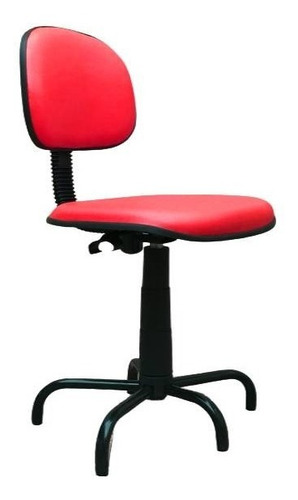 Cadeira de escritório RENAFLEX Costureira 2545 ergonômica  vermelha com estofado de couro sintético
