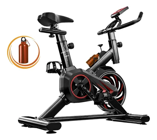 Bicicleta Ergométrica Fitness Para Cardio E Musculação Academia Com Base Cor Preto E Vermelho Marca Its 8kg Inercia