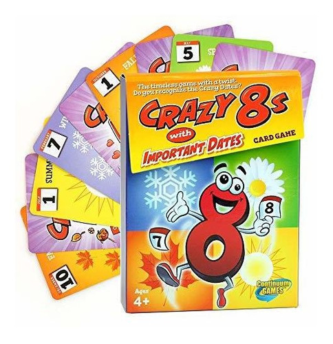 Continuum Juegos Loco 8s Con Fechas Importantes Card Game - 