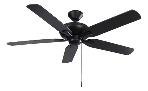 Ventilador Techo 52 Pulgadas Luz Led Aspas Reversibles Cantidad De Aspas 5 Estructura Negro Aspas Negro / Cafe Diámetro 1.321 M