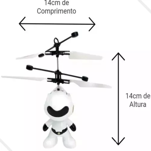 Mini Drone Brinquedo Robo Voador Infravermelho Voa Verdade