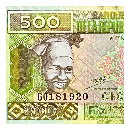 Guinea 2012 - Africa - 500 Francos - Unc P# 39