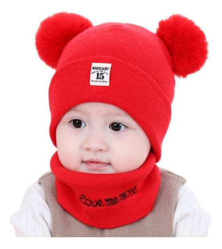 Gorro Lana Para Bebé Engrosado Y Cálido Para Niños Pequeños