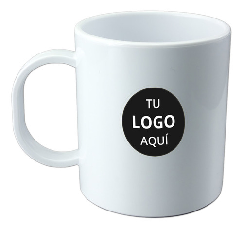 Taza Plastico Personalizada Foto Frase Logo Diseño Empresa