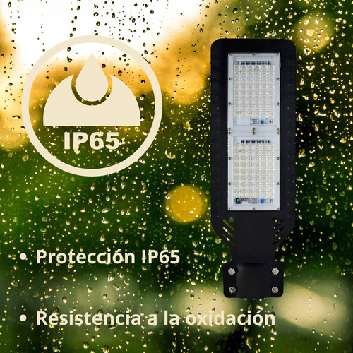 Pack De 5 Lámparas Luminarias Led De 100 Watts Luz Blanca Ip65 9000lm Y Base Ajustable Para Poste