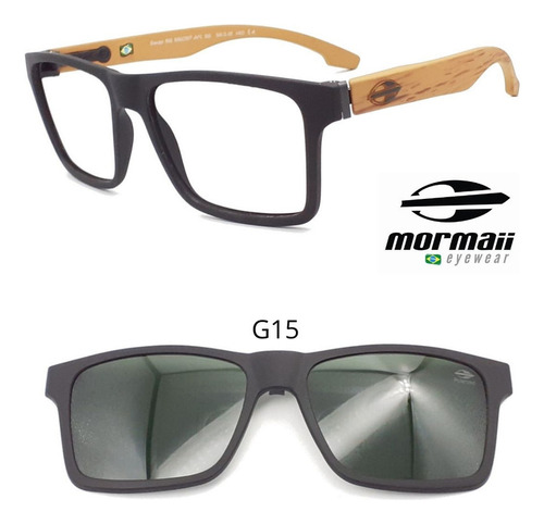 Oculos Mormaii Swap Ng 6097 Afl +1 Clipon Cinza Polarizado