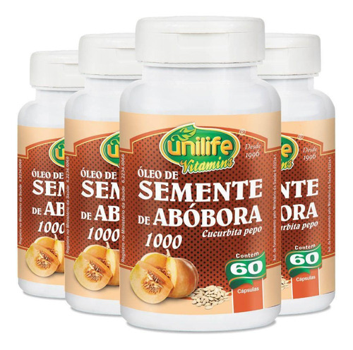 Óleo De Abóbora 500mg - Antioxidantes E Ômega 9 - Alivia Bph