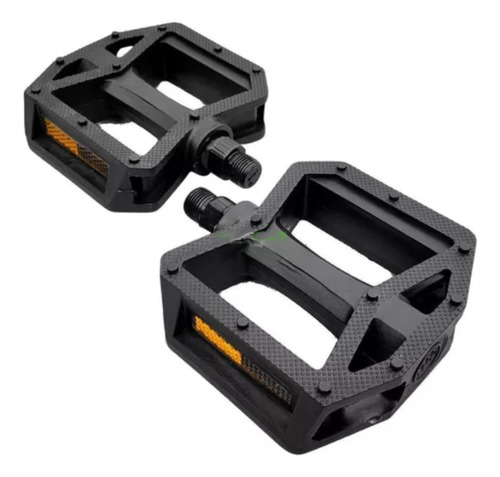 Pedal Bike Plataforma  9/16 Nylon Com Esfera - Preto