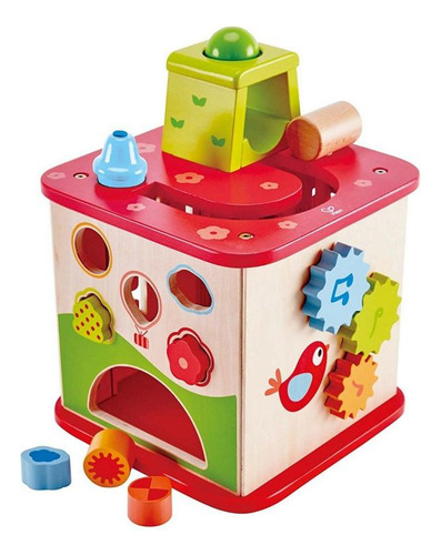 Cubo Centro De Actividades Hape Pepe & Friends En Madera