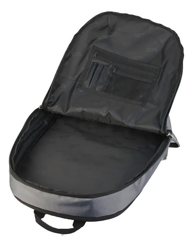 Mochila Ejecutiva Oficina Hombre Notebook Mujer Urbana Color Gris 27526 Diseño De La Tela Liso