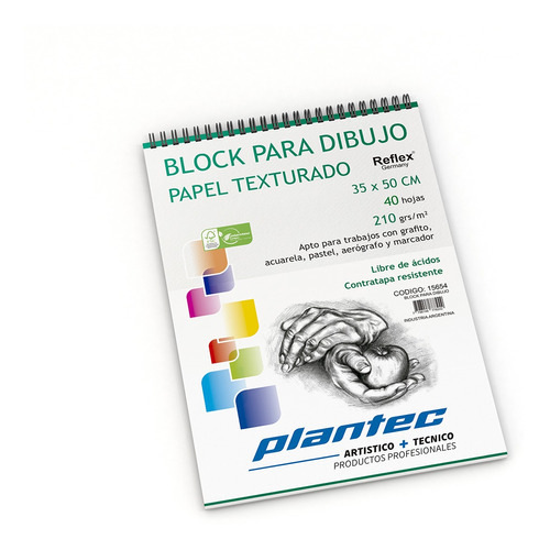 Plantec 15243 Block 35x50 Texturado Anillado Superior 210grs