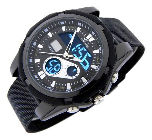 Reloj Montreal Hombre Ml1630 Ana-digi Luz Alarma Cronómetro