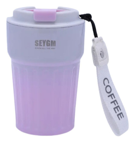 Termo Para Café Tipo Vaso En Acero Inoxidable + Holder