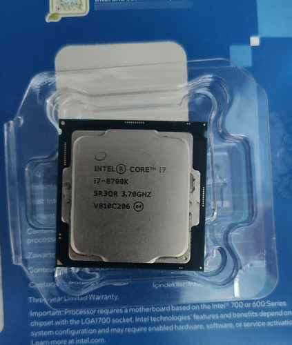 Intel Core I7-8700k 6 Núcleos Y 4.7ghz 