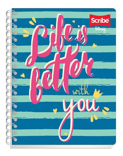 Caderno Profissional Quadro Pequeno Scribe Lettering 4 Pcs
