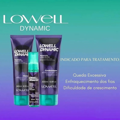Shampoo Dynamic Recuperação E Força 240ml Lowell