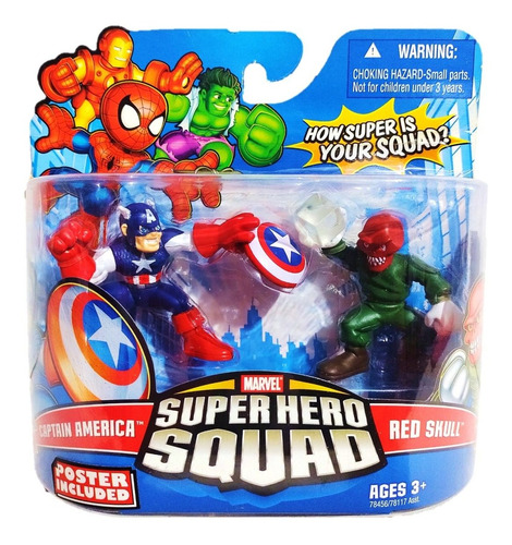 Hasbro Marvel Super Hero Squad Capitan America Red Skull 