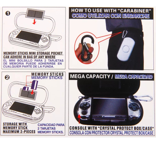 2pcs Bolsa Funda Elegante Compatible Con Psp 1000/2000/3000