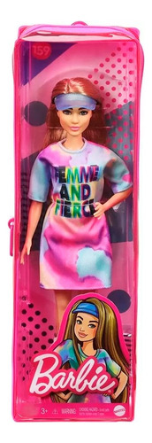 Boneca Barbie Fashionista 159 Vestido Tie-dye Grb51 Mattel