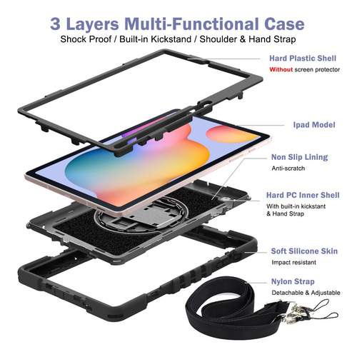 Imagen 8 de 9 de Funda Para Tablet Samsung Tab S6 Lite Sm-p613/p619 10.4 2022