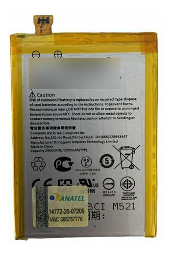 Flex Carga Bateira Asus Zenfone 2 Ze551ml C11p1424 Original