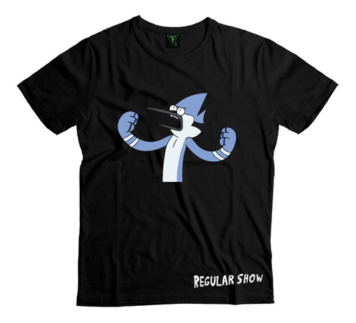 Polera Regular Show Mordecai Rigby Diseños Algodón Niño/a