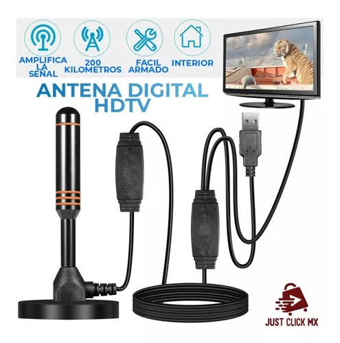 Antena interior con amplificador - Antena interior para TV - Antena Hdtv