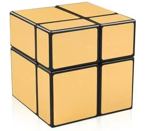 Cubo Rubik Mirror 2x2 Dorado Marca Qiyi