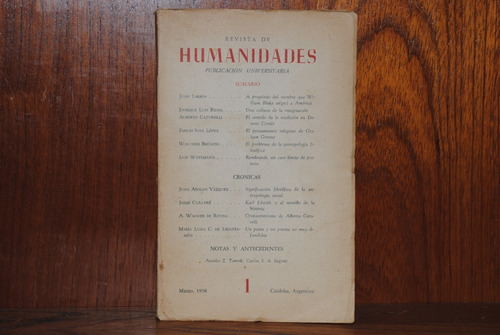 Revista De Humanidades, Año 1  Nº1