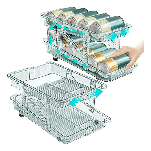 Paquete De 2 Dispensadores Organizadores De Latas De Refresc