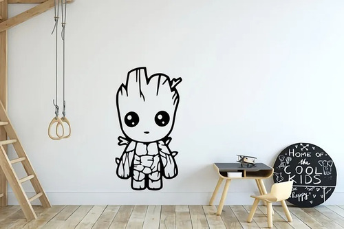 Vinilos Decorativos Vinil Pared Silueta Baby Groot