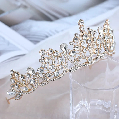 Diadema En Forma De Corona Con Forma De Tiara De Novia De Cr