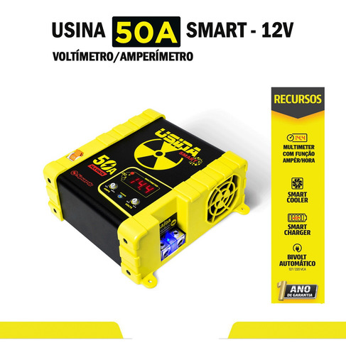 Imagem 2 de 6 de Fonte Carregador Usina 50a Voltímetro Bivolt Full