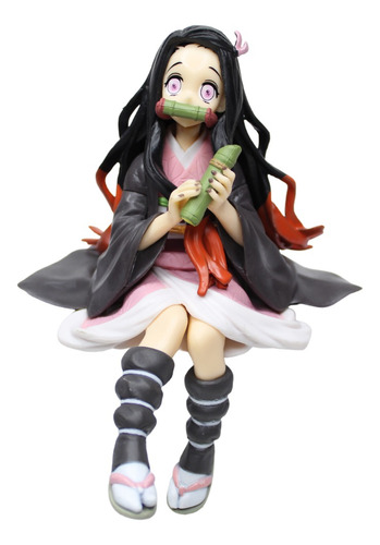 Figura Nezuko Comiendo Onigiri Sentada Demon Slayer