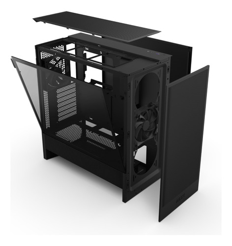 Gabinete Media Torre Nzxt H5 Flow E-atx Vidrio Templado Usbc