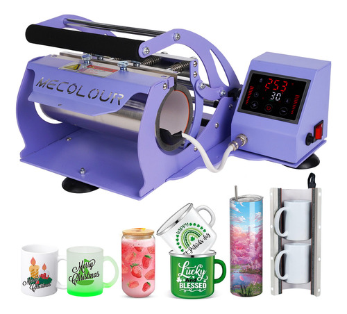 Mecolour Touch Screen Mug 22 oz Roxo prensa térmica canecas 11 a 20oz copo sublimação doble 220v roxo