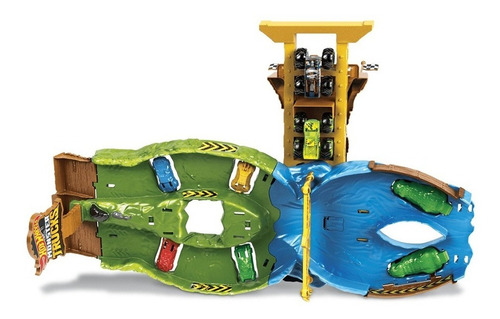 Imagen 5 de 6 de Hot Wheels Monster Trucks Pista Desafio Extremo De Titanes