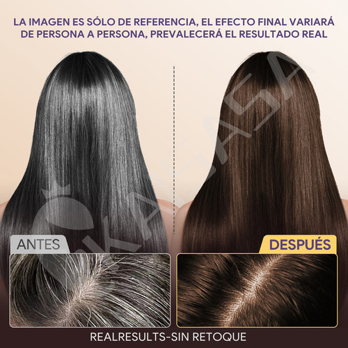 Shampoo Tinte Instantáneo Cubre Canas Natural Jengibre